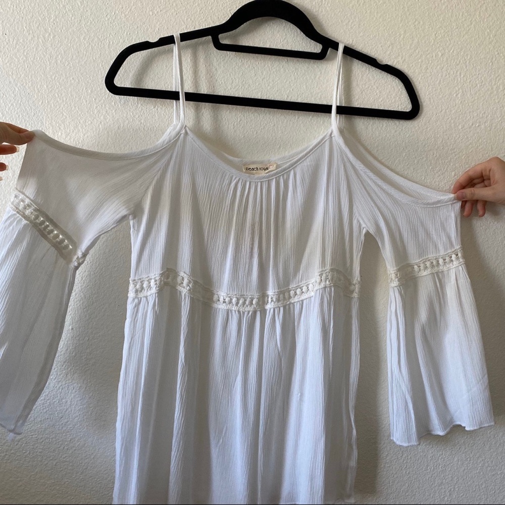 peach royal off the shoulder blouse WITH TAG